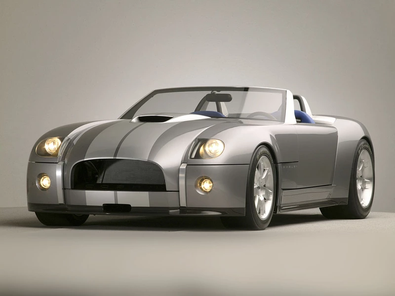 A 2004 Ford Shelby Cobra concept in Jay Leno's garage.