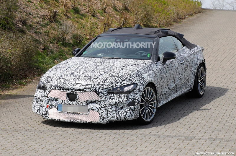 Spy shots of the 2024 Mercedes-Benz AMG CLE 53 Cabriolet: AMG is testing an entry-level cabriolet