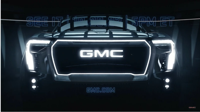 GMC Sierra EV Denali preview, debuting October 20.