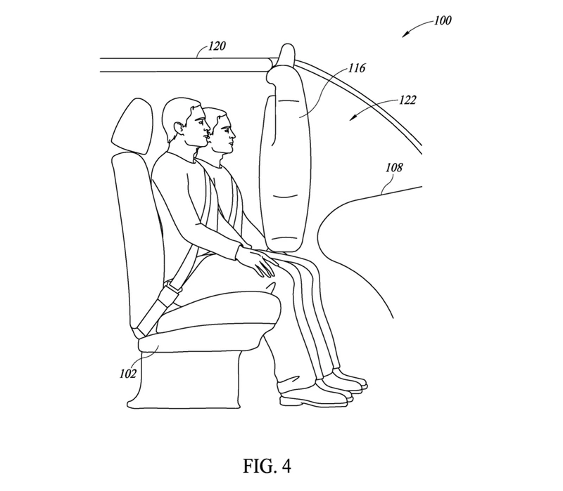 Ford begins development of roof-mounted airbags and applies for a new patent.