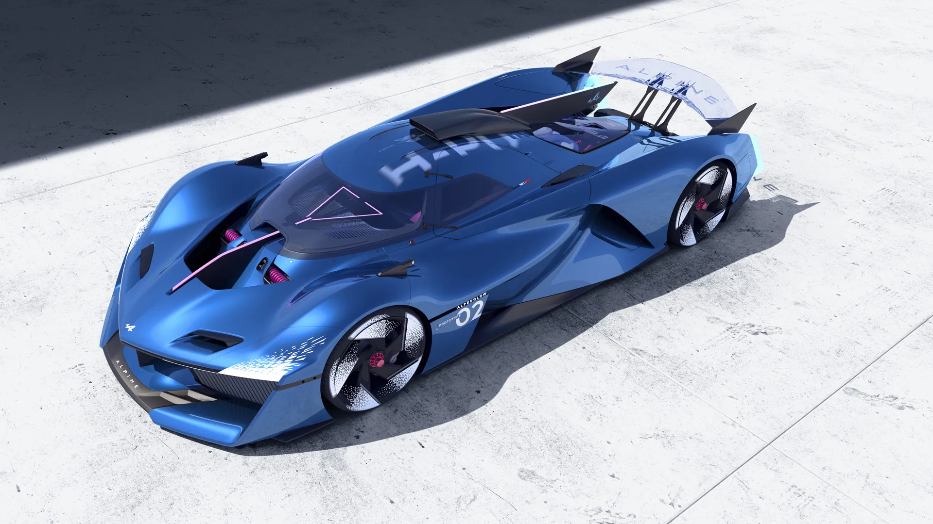 Alpine Alpenglow Hy6 concept with 730 hp hydrogen V6 engine