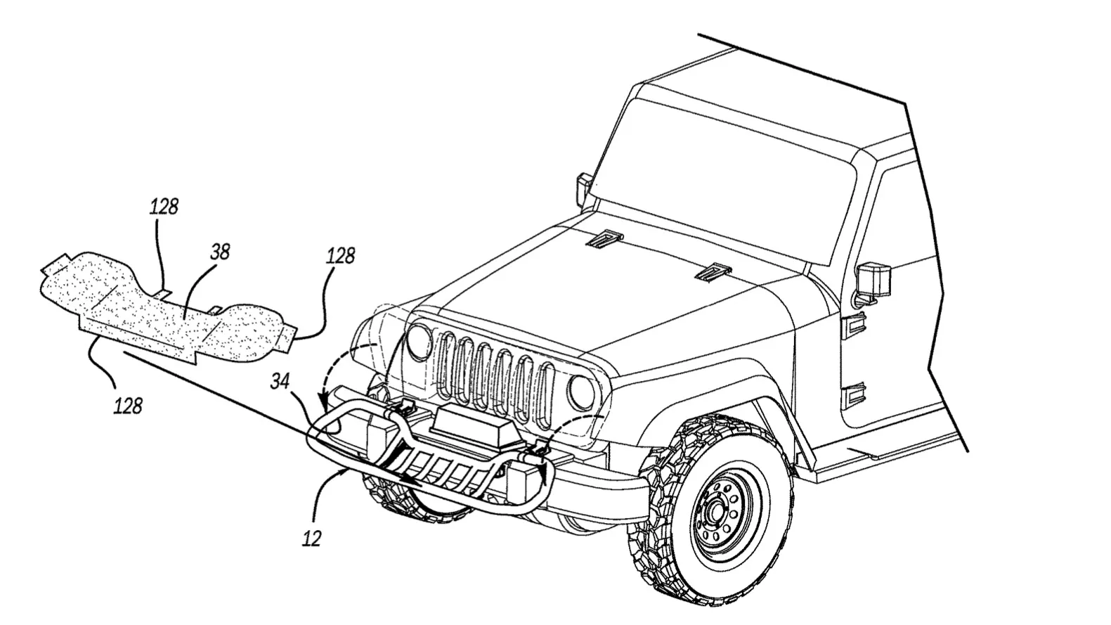 Jeep designed a grille guard that translates into a bench